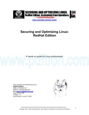 Cover of [e-book][Linux] Securing and Optimizing Linux - RedHat Edition.pdf